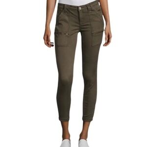 Joie Army Green Utility Cargo Low-Rise Park Skinny Pants Size 28